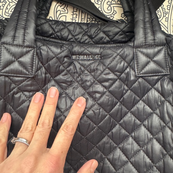 MZ Wallace Large Sutton Black Quilted Tote - Picture 9 of 16